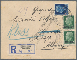 Italienische Besetzung 1941/43 - Montenegro: 1942. Registered Letter To Albania, Incorrectly Address - Montenegro