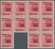 Italien - Lokalausgaben 1944/45 - Ravenna: 1944, 20 C Carmine-rose, Ovp "Ravenna 4 Dic. 1944 - ITALI - Autres & Non Classés