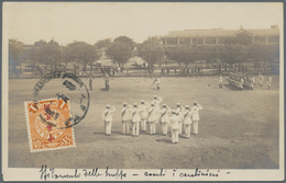 Italienische Post In China: 1913. Photographic Picture Post Card Of 'The Italian Troops On Parade At - Tientsin