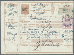 Italien - Ganzsachen: 1944, Social Republic, 12,50 Lire Brown Parcel Stationery Card Ovpd "REPUBBLIC - Stamped Stationery