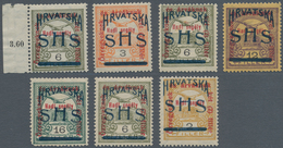 Jugoslawien: 1918, SHS Overprints, Issued Overprint In Blue Applied On Hungary War Charity Stamps, G - Unused Stamps