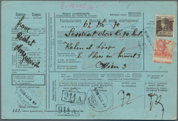 Jugoslawien: 1919. Black/pale Blue International Money Order From Sum Of 62K, 70h, Franked With 20f - Neufs