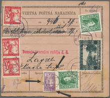 Jugoslawien: 1919. New Style Slovenian Black/grey MONEY ORDER Card To An Address In ZAGREB, For The - Neufs