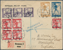 Jugoslawien: 1919. Registered Envelope Addressed To England Headed 'Serbian Relief Fund' Bearing 'Ch - Ongebruikt