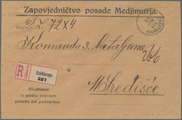 Jugoslawien: 1919, An Official Envelope "Zapovjednictvo Posade Medjimurja" (ARMY HQ), Under Official - Ungebraucht