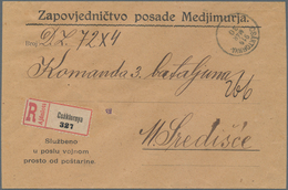 Jugoslawien: 1919, An Official Envelope "Zapovjednictvo Posade Medjimurja" (ARMY HQ), Under Official - Ongebruikt