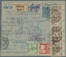 Jugoslawien: 1919. 10f Blue/grey-blue Old Hungarian "Crown" Type Value Declared COD Parcel Card, Des - Ongebruikt