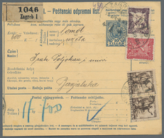 Jugoslawien: 1919. 10f Blue/chamois Old Hungarian Parcel Card (Hungarian And Croatian Languages) Acc - Ungebraucht