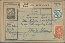 Jugoslawien: 1920. 10v (16v) Black/grey, Slovenian Produced, "S. H. S." Parcel Card, Raised For A 6k - Neufs