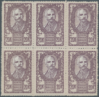 Jugoslawien: 1920 (15 May). “Chainbreakers”. King Peter I High Value. 20K Purple/flesh (burelage Of - Neufs