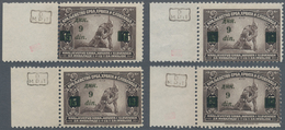Jugoslawien: 1922, Postage Stamp: 4 Pieces Of Charity Issue Of 1921 With Overprint, Here "9" Instead - Ongebruikt