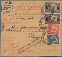 Jugoslawien: 1922, Red/chamois "SPROVODNI LIST" Accompanying A Large Parcel Of 15kg, Value Declared - Unused Stamps