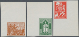 Jugoslawien: 1940. Zagreb Postal Employees' Fund. 50 P + 50 P Orange Brown, 1d+1d Green, 1d50+1d50 S - Ungebraucht