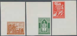 Jugoslawien: 1940. Zagreb Postal Employees' Fund. 50 P + 50 P Orange Brown, 1d+1d Green, 1d50+1d50 S - Unused Stamps