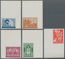 Jugoslawien: 1941 (1 Mar). Zagreb Postal Employees Fund. 50p + 50p Orange-brown, 1D + 1D Green, 1.50 - Unused Stamps