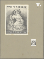 Jugoslawien: 1950. Definitive Issue. Artist's Works: (-) Pencil Drawing, In Shades Of Grey On White - Unused Stamps