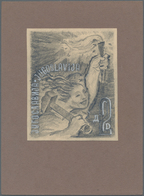 Jugoslawien: 1950. Defenitive Issue. Artist's Work: 2D Pencil Drawing On White Carton Paper (103x126 - Unused Stamps