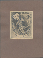 Jugoslawien: 1951. Fice Year Plan. Artist's Works: 1D & 5D, Both Drawn In Pencil Of Soft, Off-white - Unused Stamps
