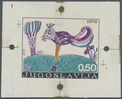 Jugoslawien: 1970 (5 Oct). Children's Week. Die Proof, 0,50(D) Multicoloured, IMPERF, Thick Gummed W - Ungebraucht
