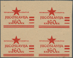Jugoslawien - Volksrepubliken 1945: Kroatien: 1945, Proof For Teh Provisional Local Issue "160 K On - Croatie