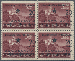 Jugoslawien - Volksrepubliken 1945: Kroatien: 1945 (1-21 Mar). SPLIT ISSUE. Variety 3,50K Purple-bro - Croatie