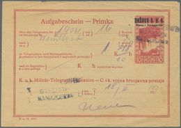 Jugoslawien - Ganzsachen: 1919 Used Receipt For Telegrams With Imprint "DRZAVA S.H.S./Bosna I Herzeg - Entiers Postaux