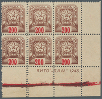 Karpaten-Ukraine: 1945 (June). Definitves, "SOVIET STAR". Variety, 200(F) Red And Brown, Perf L11 1/ - Ukraine