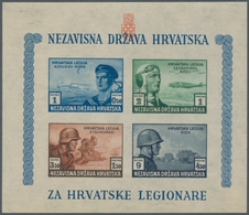 Kroatien: 1943, (July 1st),1 K + 0,50 K Blue, 2 K + 1 K Green, 3,50 K + 1.50 K Red-brown And 9 K + 4 - Croatia