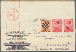 Kroatien: 1941, Business Card Franked With No. 10 In Mixed Franking With Double Piece Peter II Witho - Croatia