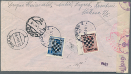 Kroatien: 1941, Express Letter To VIENNA (with Full Contents) Franked At Front With 2 On 4D Ultramar - Croatia