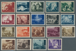 Kroatien: 1941 (15 Aug) - 1942 (7 Sep). Pictorials. Set Of Nineteen, IMPERF, Very Fine Mint/mint Nev - Kroatien