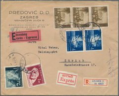 Kroatien: 1944. Registered Express Letter To ZURICH (endorsed 21 Kg), A High Franking Of 27 Kuna Req - Croatia