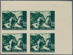 Kroatien: 1941. Pictorials (Zelenjak). 1.50 K Black-green, Imperforated, Coatedwhite Carton Paper. S - Croatie