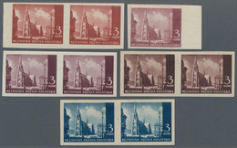 Kroatien: 1942 (10 July). Pictorials (Osijek Cathedral). 3K Red-brown, Light Purple, Purple, Purple- - Croatia