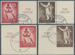 Kroatien: 1942, Ustascha Youth Both Values With Decorativ Field, Both Values Unperforated With Decor - Croatie