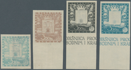 Kroatien: 1943 (23 Mar). Seventh Centenary Of Foundation Of Zagreb. Variety: 3K50 (+6K50), IMPERF, U - Croatie