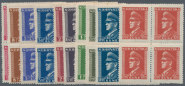 Kroatien: 1943-44, Dr. Ante Pavelic. State President Definitives. Set Of Twenty, Various Perfs, With - Croatie