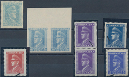 Kroatien: 1943, President Pavelic As Unperforated Set In Horizontal Pairs, Mint Never Hinged, 100 K - Kroatien