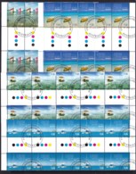 Cocos Islands 2011 Boats Set Of 4 Gutter Blocks Of 10 CTO - Kokosinseln (Keeling Islands)