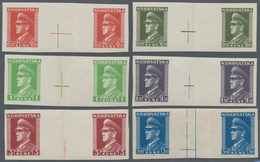 Kroatien: 1944 (Jan - May). Dr. Ante Pavelic. Variety: 0.25K Brown-red, 0.75K Bronze-green, 1K Brigh - Croatie