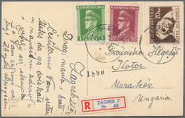 Kroatien: 1945. Easter Greetings Card, Registeed To An Address In Hungary, Correctly Franked 11 K, P - Croatia