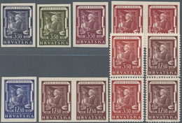 Kroatien: 1943, Brother Boskovic Each In The Vertical Double Piece 12,50 K Lower Stamp With Engraver - Croatia