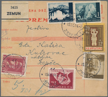 Kroatien: 1944. 2K Red/yellowish Parcel Card Accompanying A Food Parcel Weighing 5.5 Kg., Addressed - Croatia