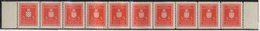 Kroatien - Dienstmarken: 1942, 3 Kuna Gezähnt L11½, Waagerechter 10er-Streifen, Rechts Und Links Mit - Kroatië