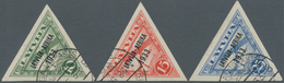 Lettland: 1933, First Flight Latvia-Gambia, Complete Set, Stamped 28.5.33 (day Of Flight), Edition O - Lettland