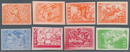 Lettland - Besonderheiten: 1943/1944, "LATVIESU LEGIONS", Group With 7 Different Imperforated Essays - Lettland