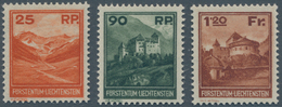 Liechtenstein: 1933, Perfekt Zentrierter Postfrischer Luxussatz "Neue Zeichnung" (L.B.K. = 1.200) - Lettres & Documents