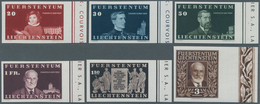 Liechtenstein: 1940, 20 Rp Bis 3 Fr Geburtstag Ungezähnt, Ganz Komplett 6 Postfrische Luxus-Werte, E - Lettres & Documents