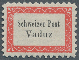 Liechtenstein - Botenpost Vaduz-Sevelen: 1918, Hilfspostmarke Vaduz-Sevelen (10 H.) Rot/schwarz Vier - Andere & Zonder Classificatie