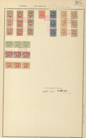Litauen: 1919: Coat Of Arms. 9 Strips Of 3 (10 Sk = 1ex) On UPU Album Page, Red Overprint "specimen - Lituanie